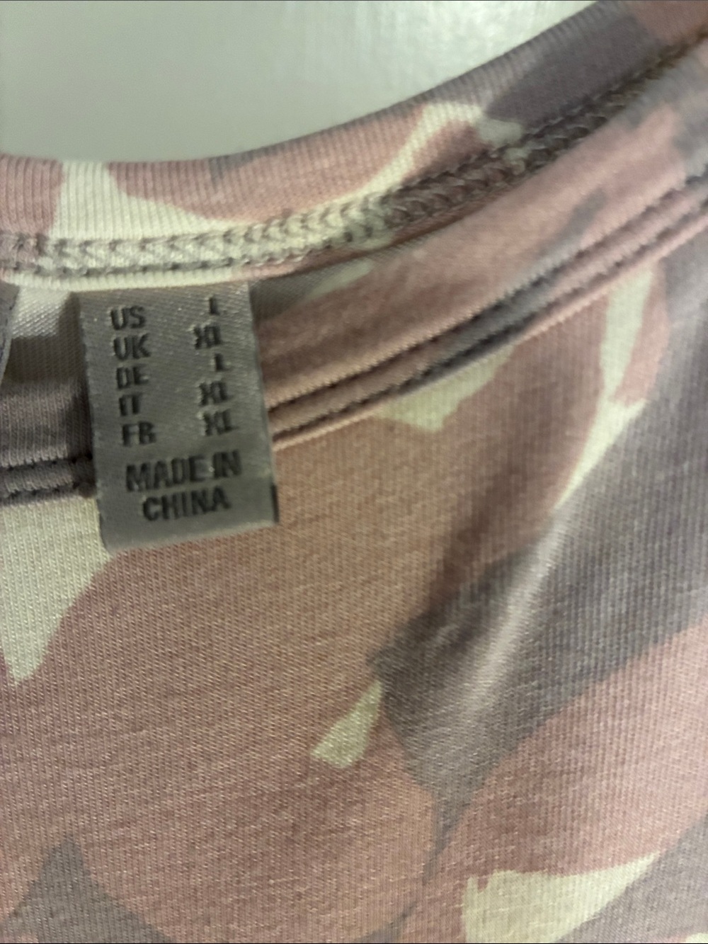 LOGO by Lori Goldstein Dusty Pink and Cream Floral Scoop Neck Tunic - Picture 5 of 5